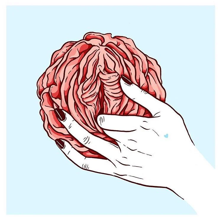 yoni art fingers illustration