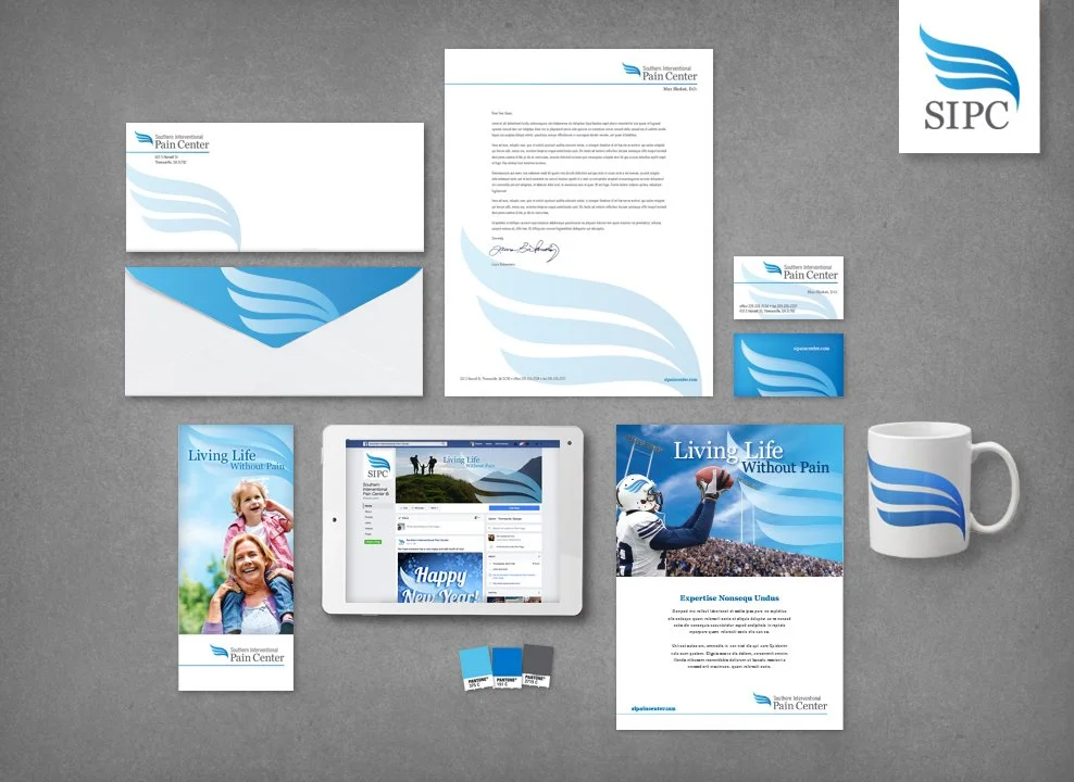  Designed logo and brand for new medical office. Designed all print collateral and signage, and created branded online content for social/business pages.   