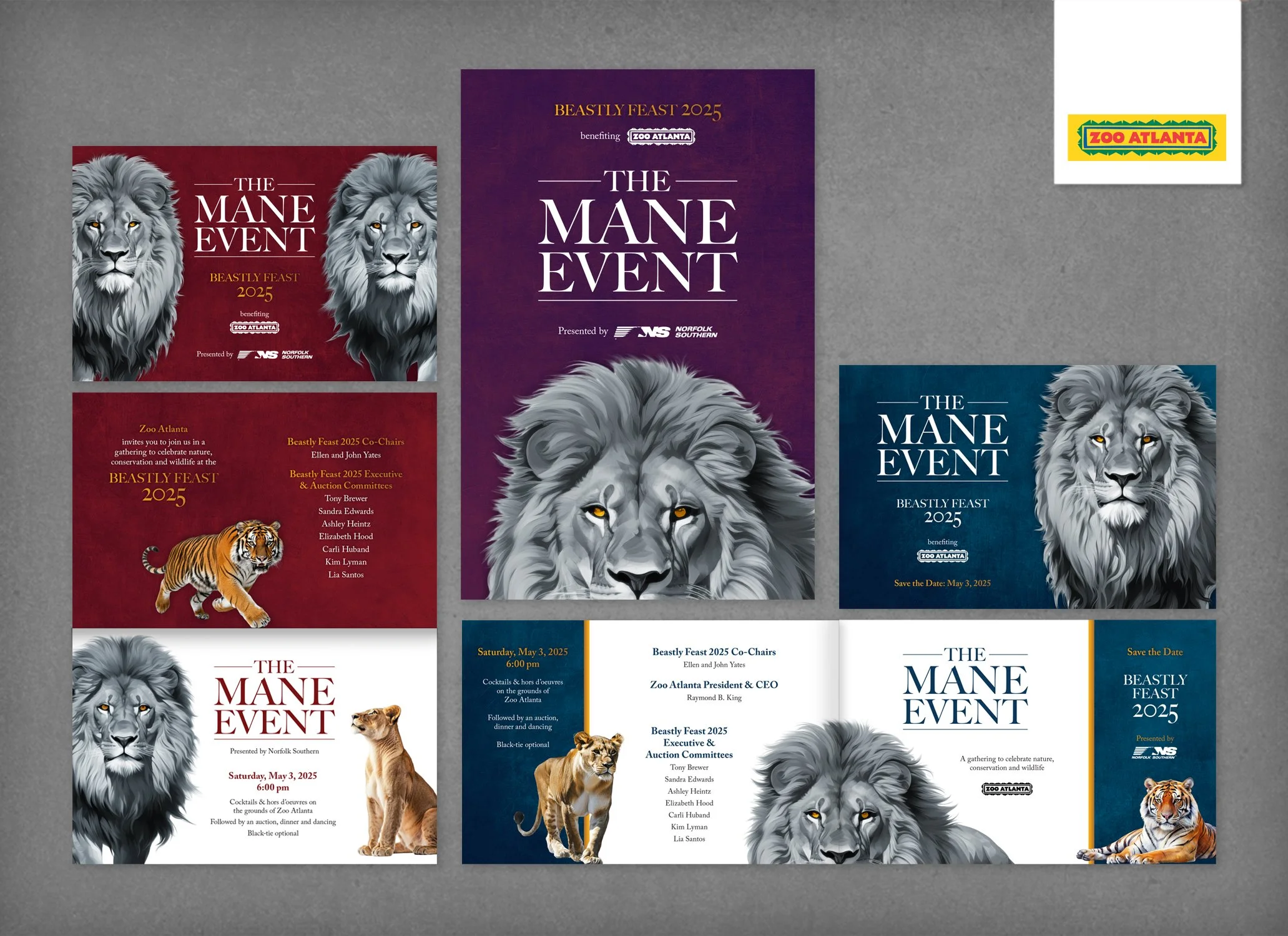  Designed branding for client’s largest yearly fundraiser. Produced all collateral, including invitations, web graphics, posters, auction presentation, and program. 