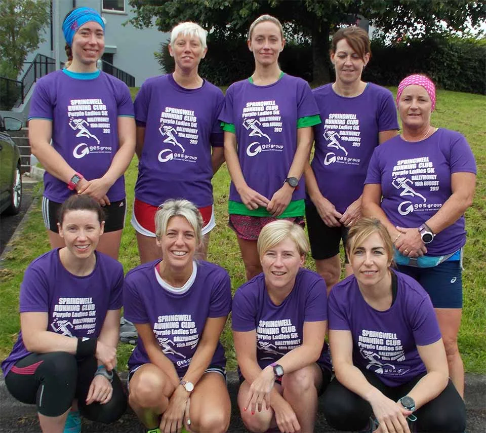 Springwell’s Purple Ladies 5K run Wednesday 16 August at 7.30pm from the Joey Dunlop Leisure Centre, Ballymoney.