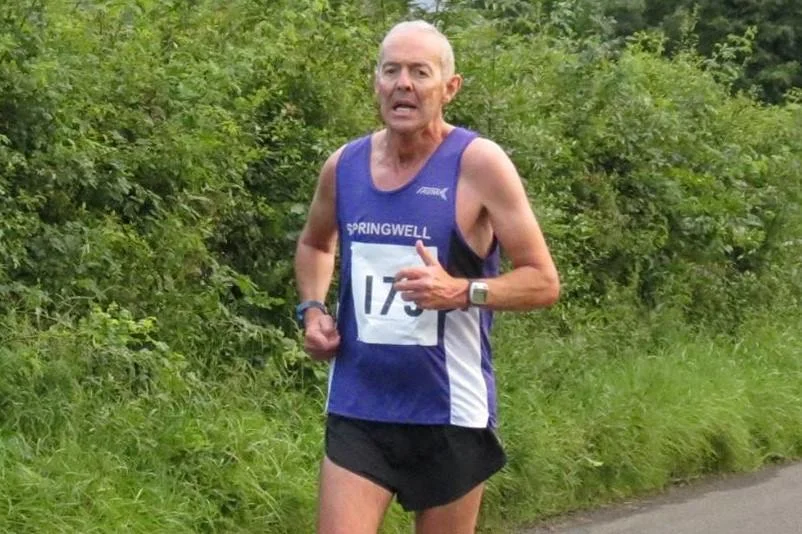 Springwell RC’s Hugh Deighan at the Broughshane 5 &amp; 10k
