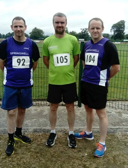 Springwell RC’s Martin Smith, Timothy Bacon and Noel Harkin.