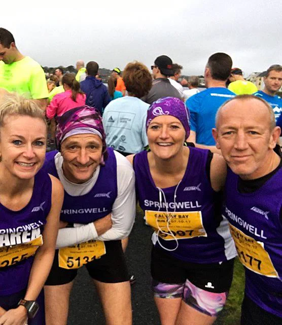 Springwell RC’s Karen McLaughlin, David Gault, Helena Dornan and Michael Johnson at the Run Galway Bay Festival