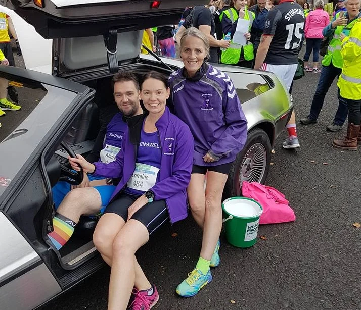 Springwell RC’s Andrew Kincaid, Lorraine Mullan and Janet Patrick at the Born 2 Run Cultra Challenge