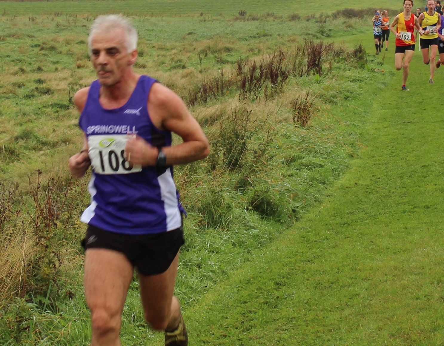 Springwell RC’s Gerry O’Doherty on his way to victory in the Vet60+ category