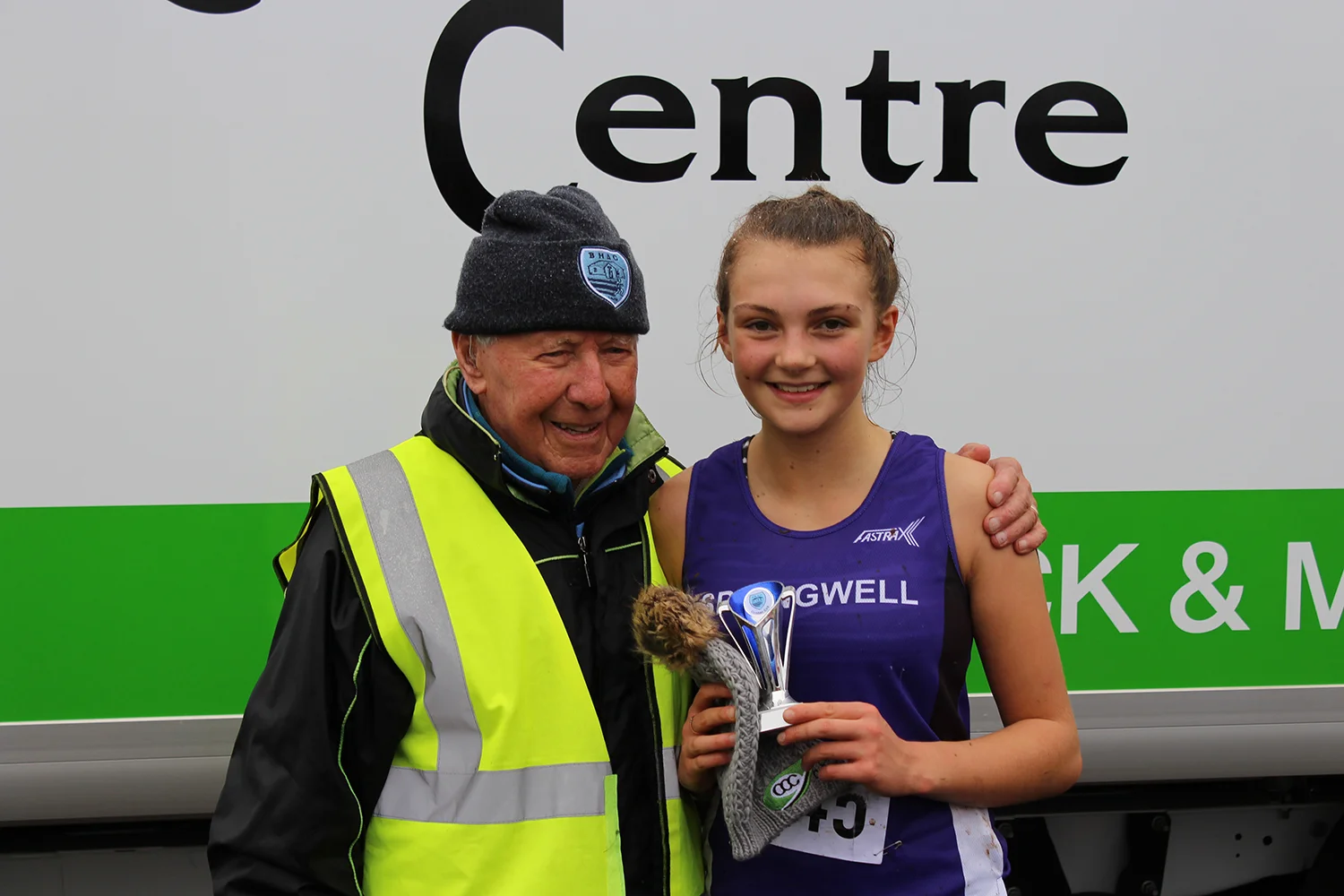 Springwell RC’s Hermione Skuce – 3rd U18 girls at the Comber Cup Cross Country Event