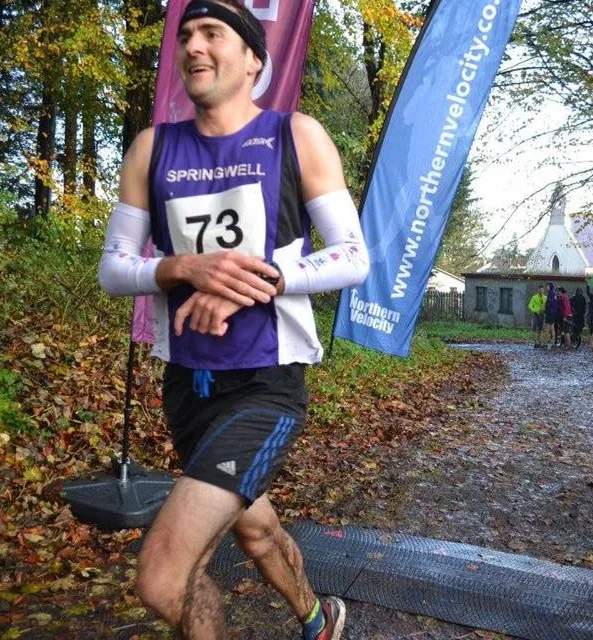 WriSpringwell RC’s Rhodri Evans winning the Northern Velocity Trail Series 10k in Garvagh (Photo courtesy of Northern Velocity)te here...