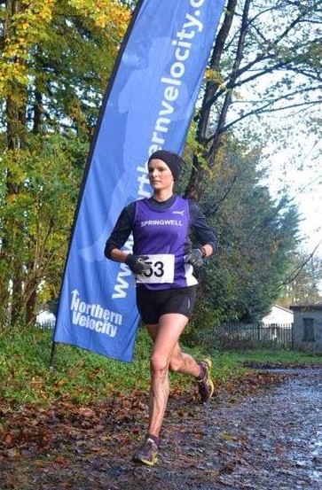 Springwell RC’s Ciara Toner at the Northern Velocity Trail Series 10k in Garvagh (Photo courtesy of Northern Velocity)