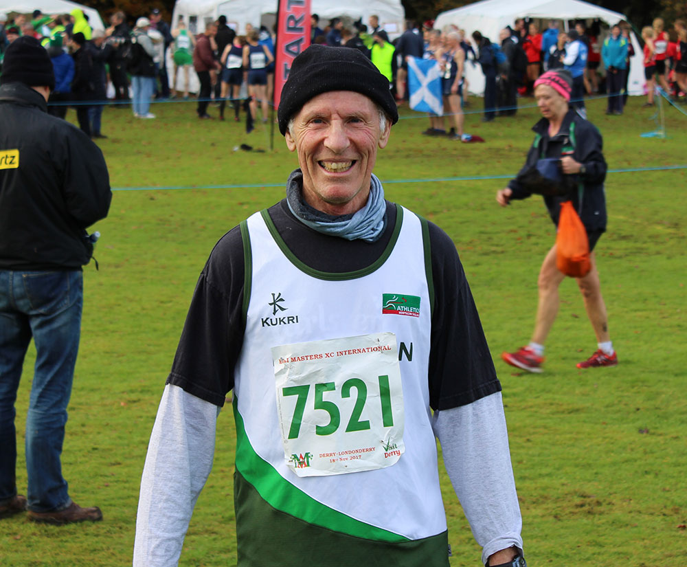 Springwell RC’s Ciara Toner and Jim Platt representing N. Ireland at the British &amp; Irish Masters XC