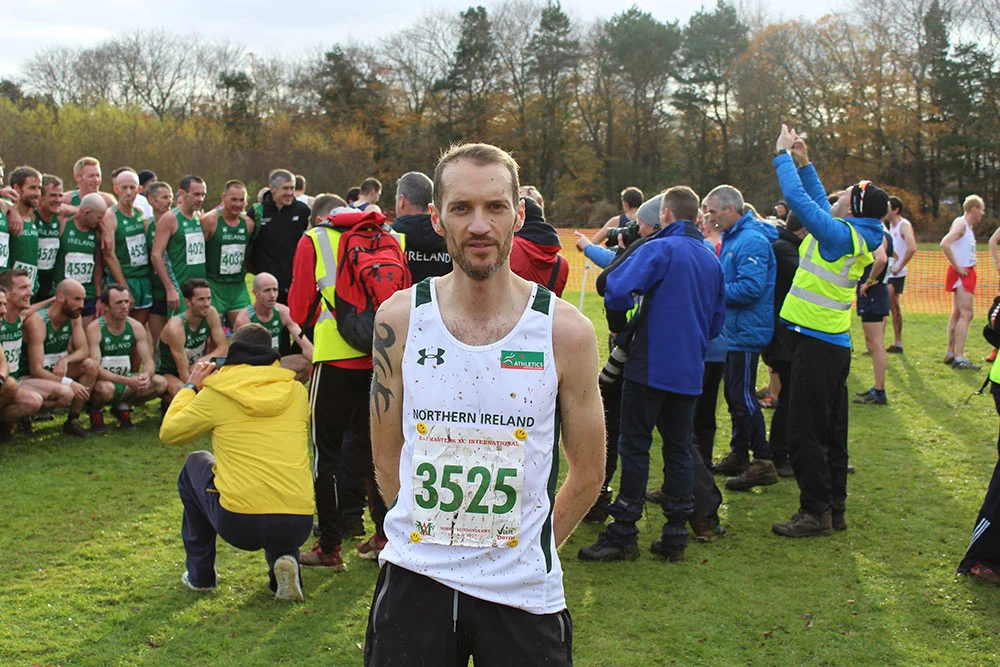 Springwell RC’s Chris Denton and Steven McAlary representing N. Ireland at the British &amp; Irish International XC