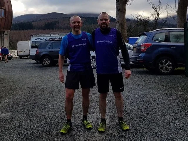 Springwell RC’s Alex Brennan and Barry Mullan at the BARF ‘Turkey Trot’ Mountain Race