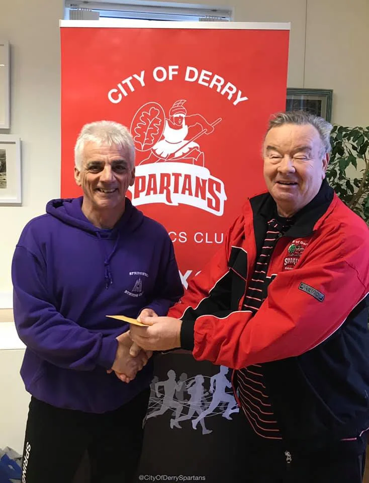 Springwell RC’s Gerry O’Doherty with COD Spartans Charlie Large