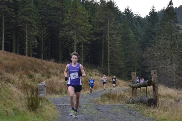 Springwell RC’s Oisin Brennan at the Race Over the Glens (Photo Ballymena Runners)