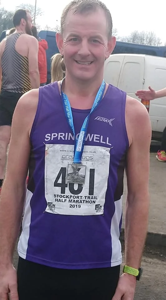 Maurice Walker at the Stockport Trail Half Marathon
