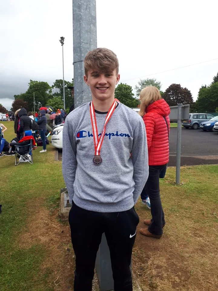 Jack Culbertson at the Ulster Schools T&F