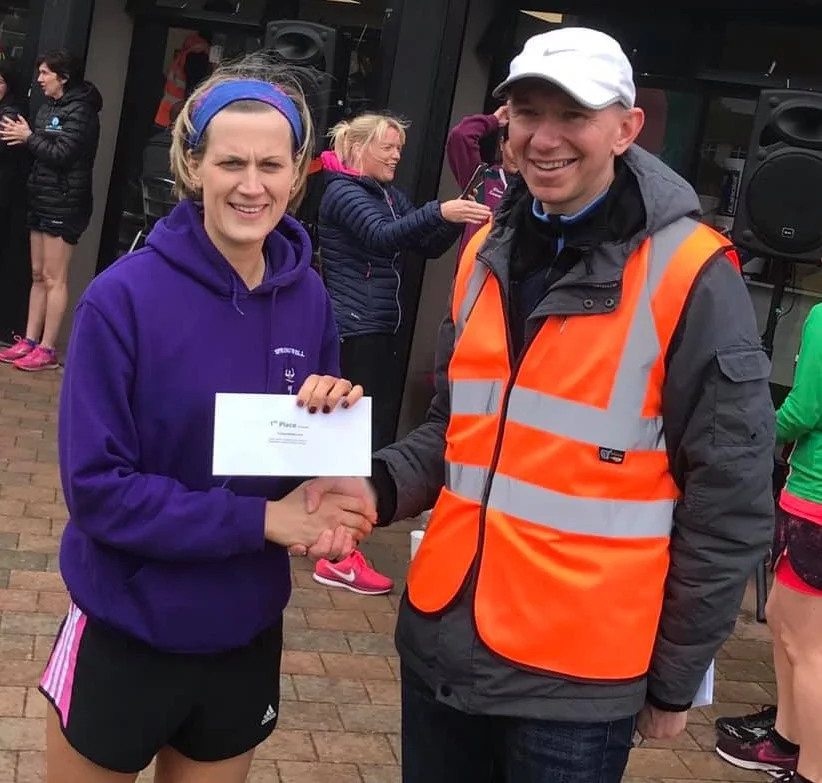 Caroline Irwin – winner of the ladies race at the Marconi Run