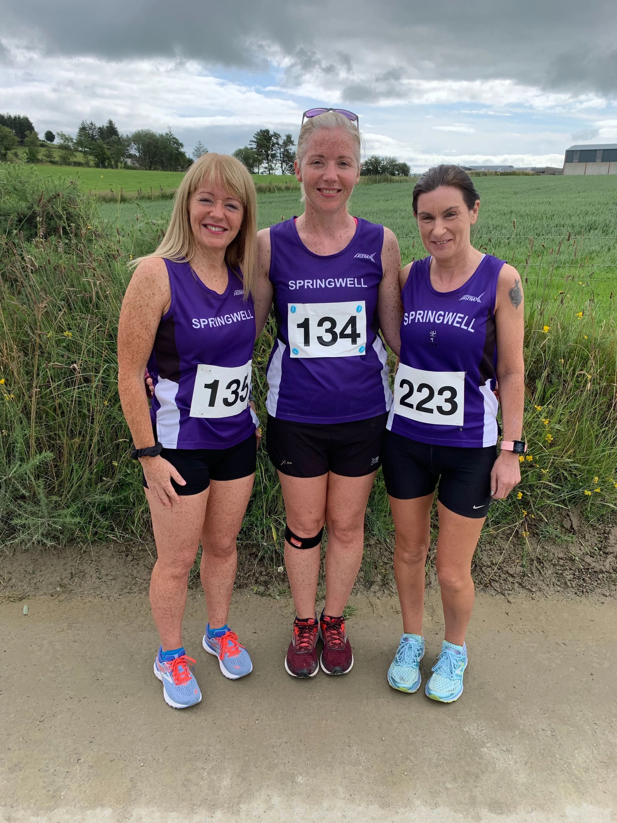 Majella McAteer, Mariette Mulvenna and Pauline Mullan at the Blue Belles 5k
