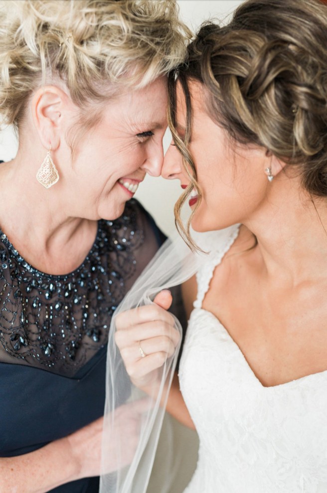 Mother and Bride Portraits | Maroon and Navy Rustic Winter Wedding in Fort Worth, TX