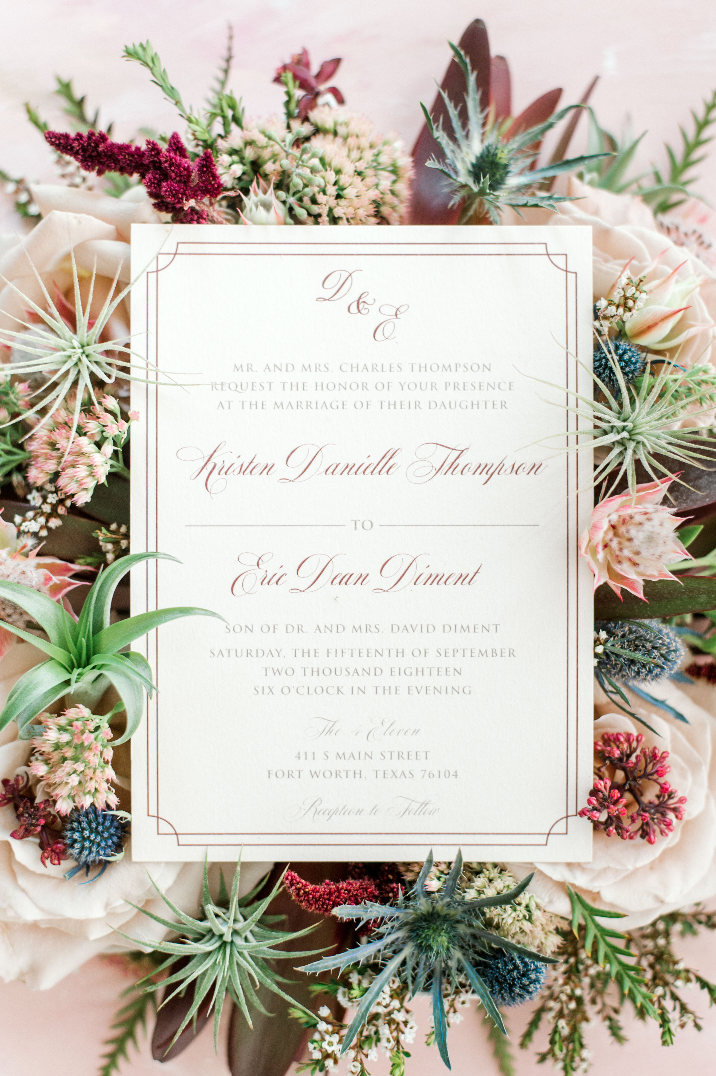 Custom Wedding Invitations | Fall Industrial Bohemian Wedding
