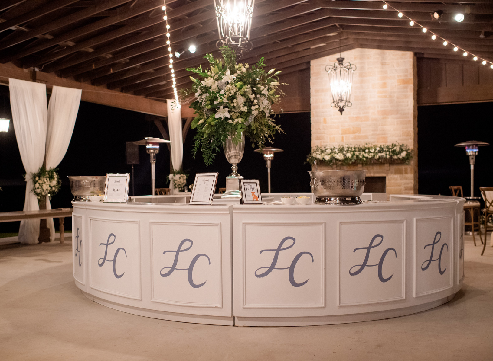 Rustic White and Blue Wedding Reception | Spring Texas Vineyard Wedding