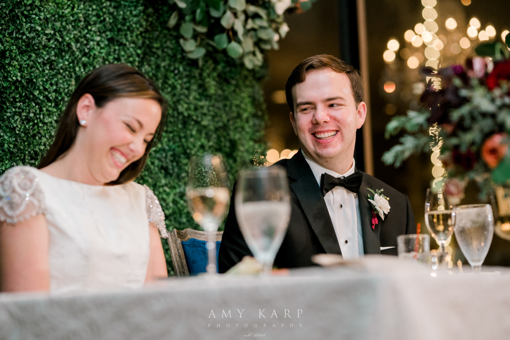 Bride and Groom Sweetheart table | Maroon and Navy