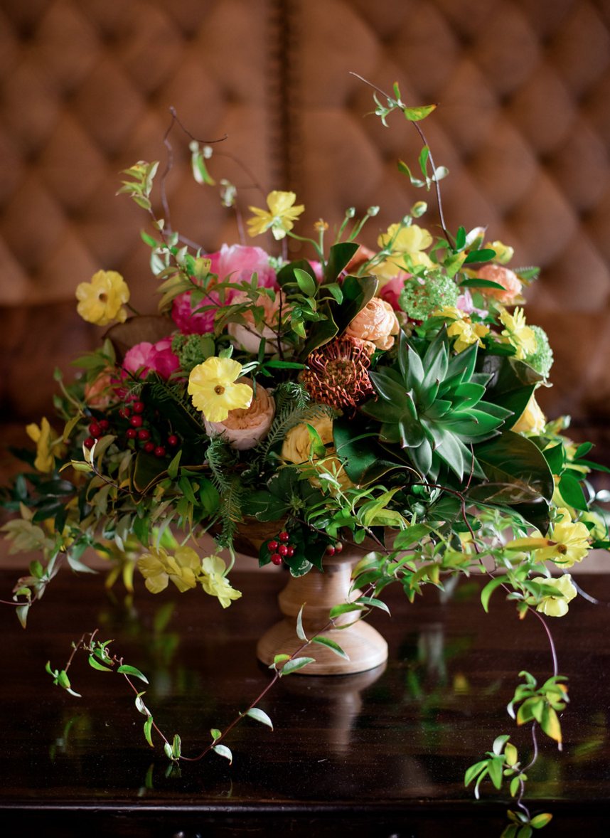 Vibrant Spring Wedding Flowers | Rustic Outdoor Texas Rehearsal Dinner