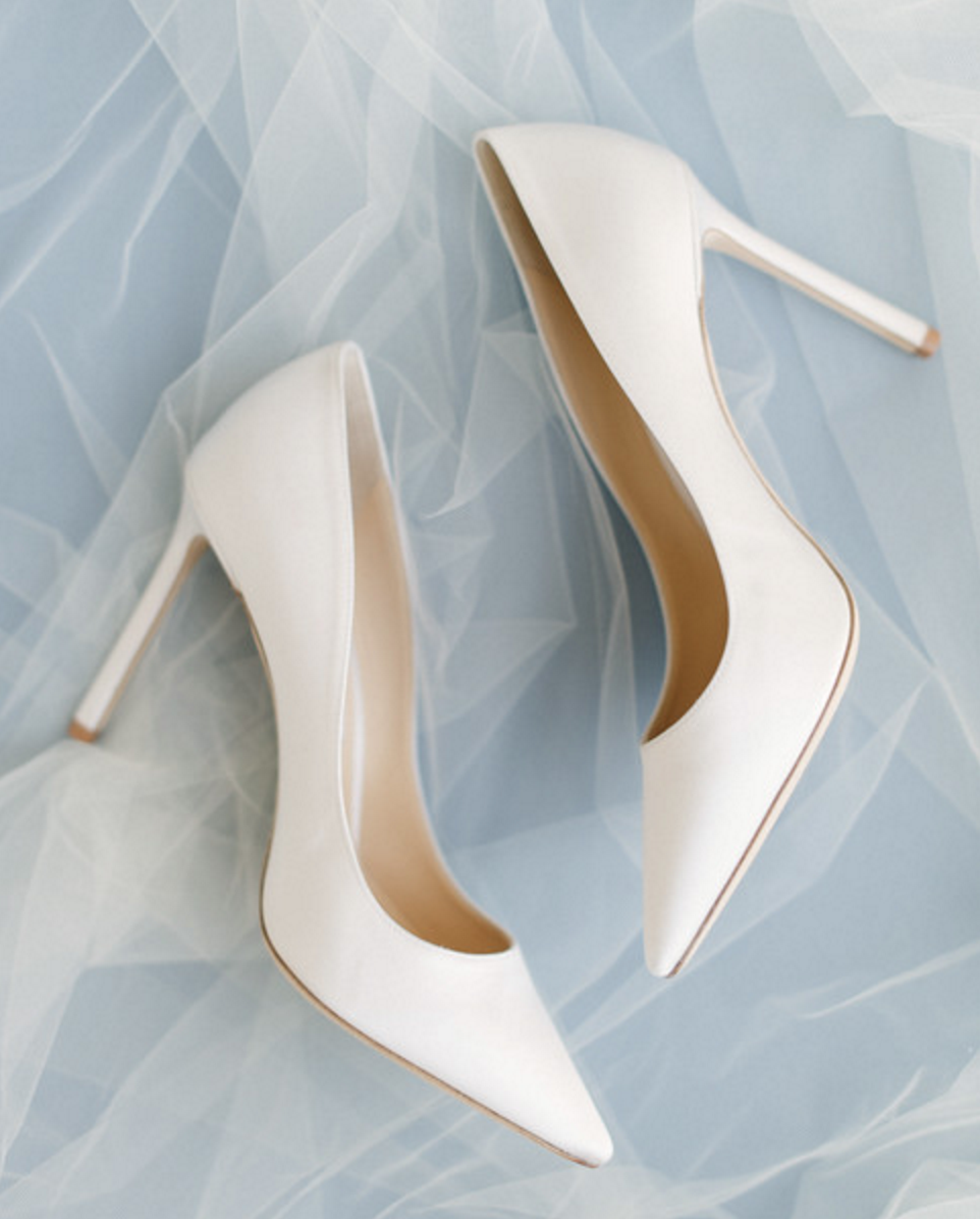 classic white wedding heels inspriation