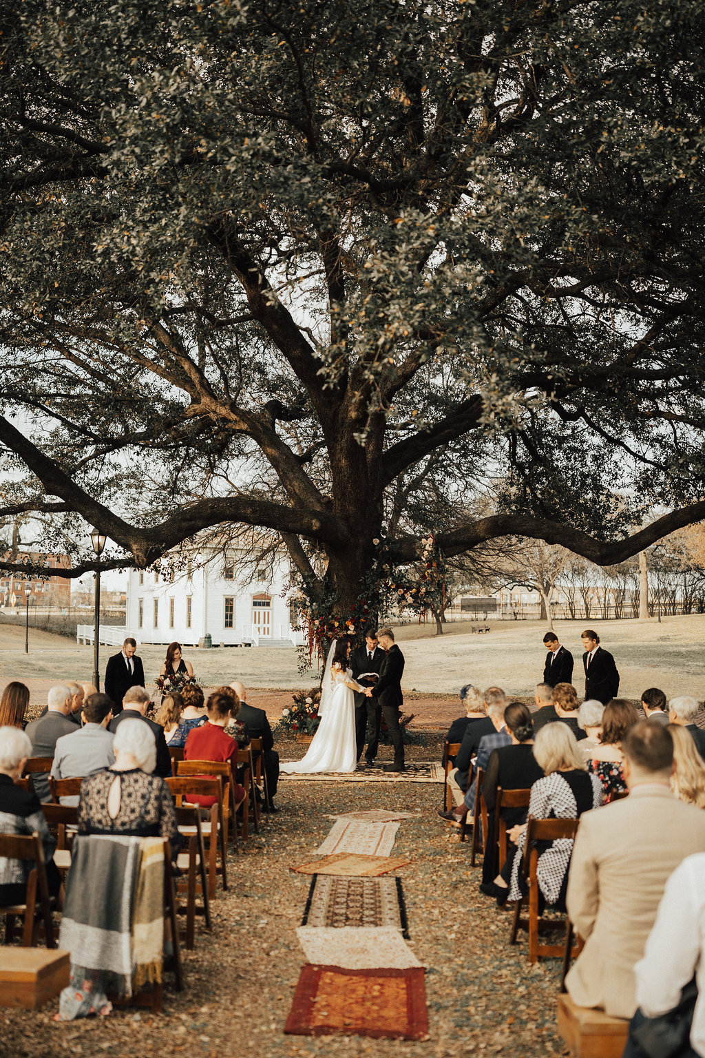 rustic outdoor texas wedding ceremony