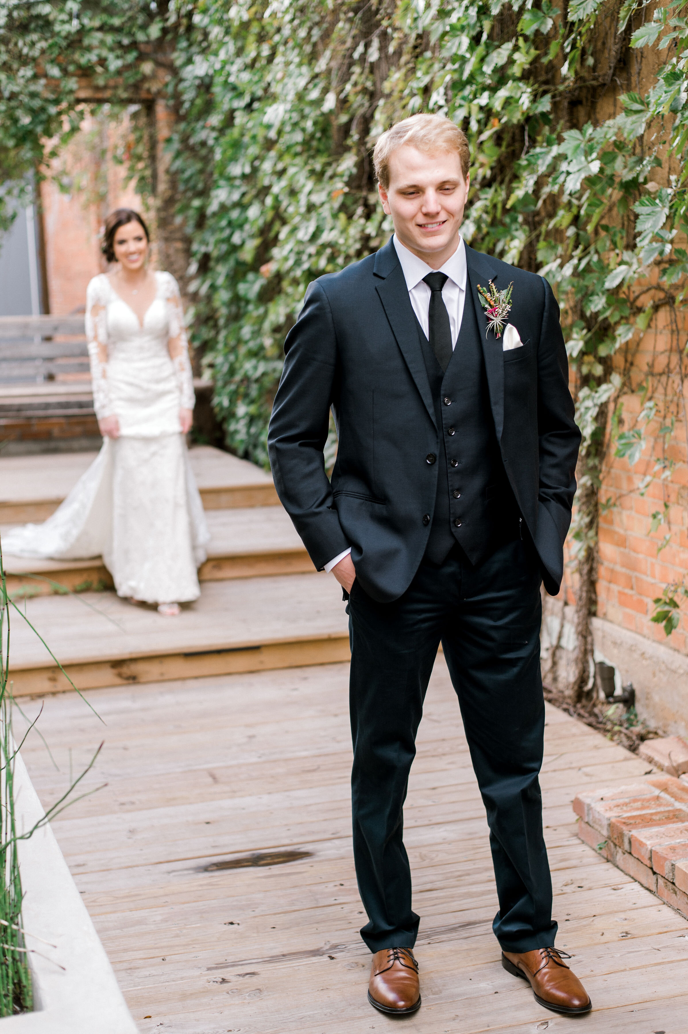 rustic fort worth wedding first look