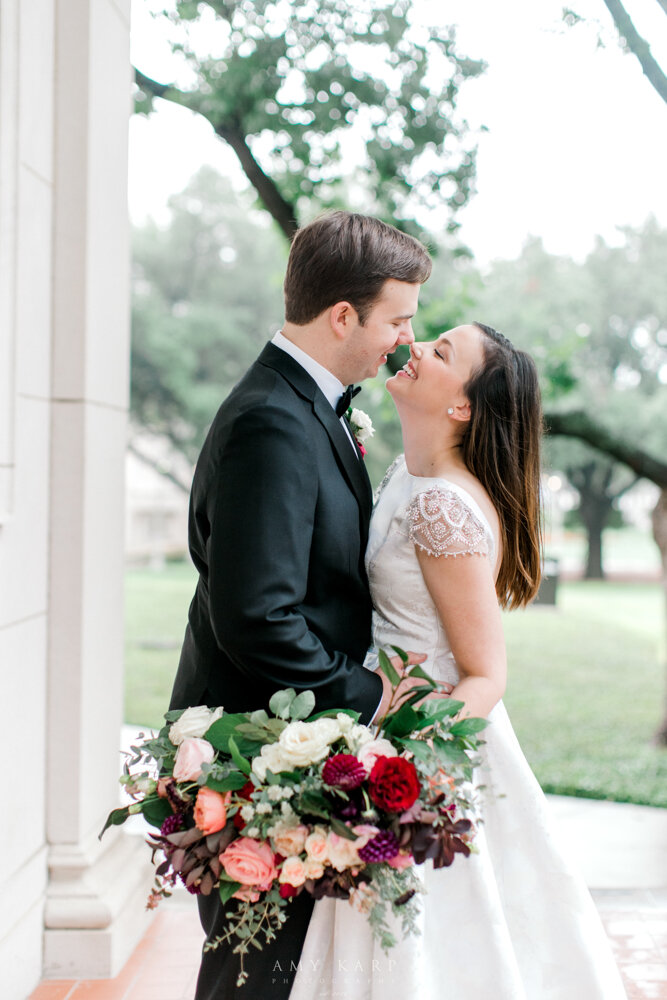 fort worth fall wedding bride and groom