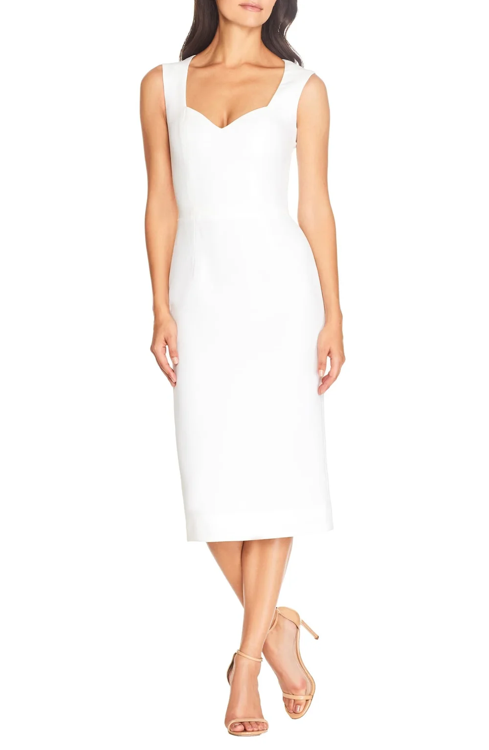 chinese dress ladies Emelia White Puff-Sleeve Skater Mini Dress – Club L London main image 0