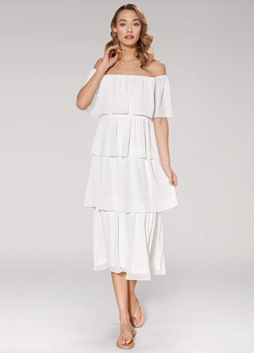 FOOL IN LOVE WHITE MIDI DRESS