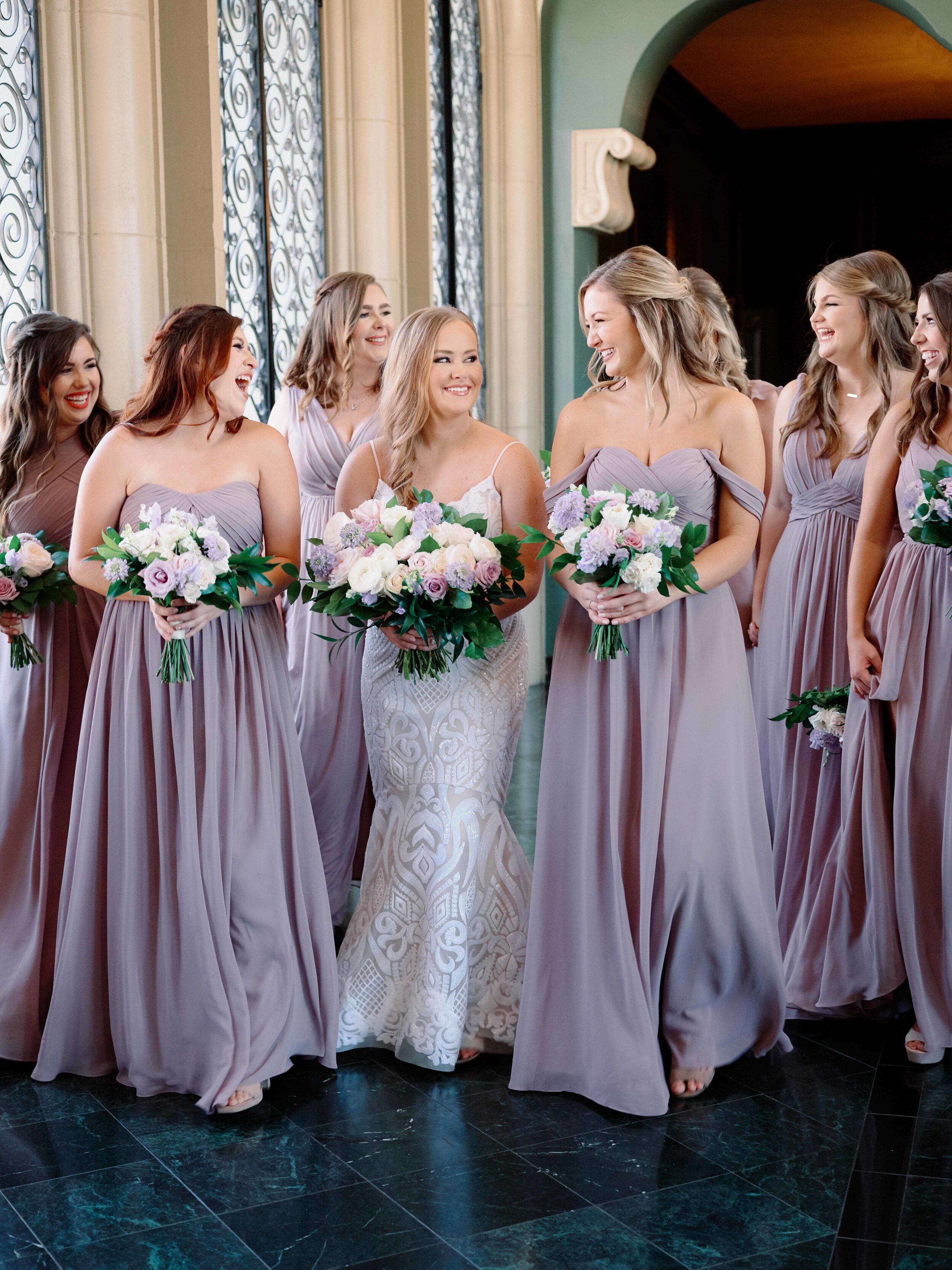 azazie mauve bridesmaids dresses