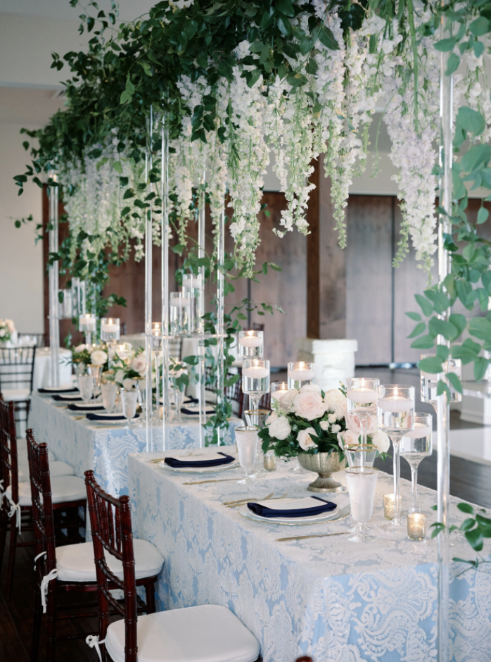 custom design wedding floral head table