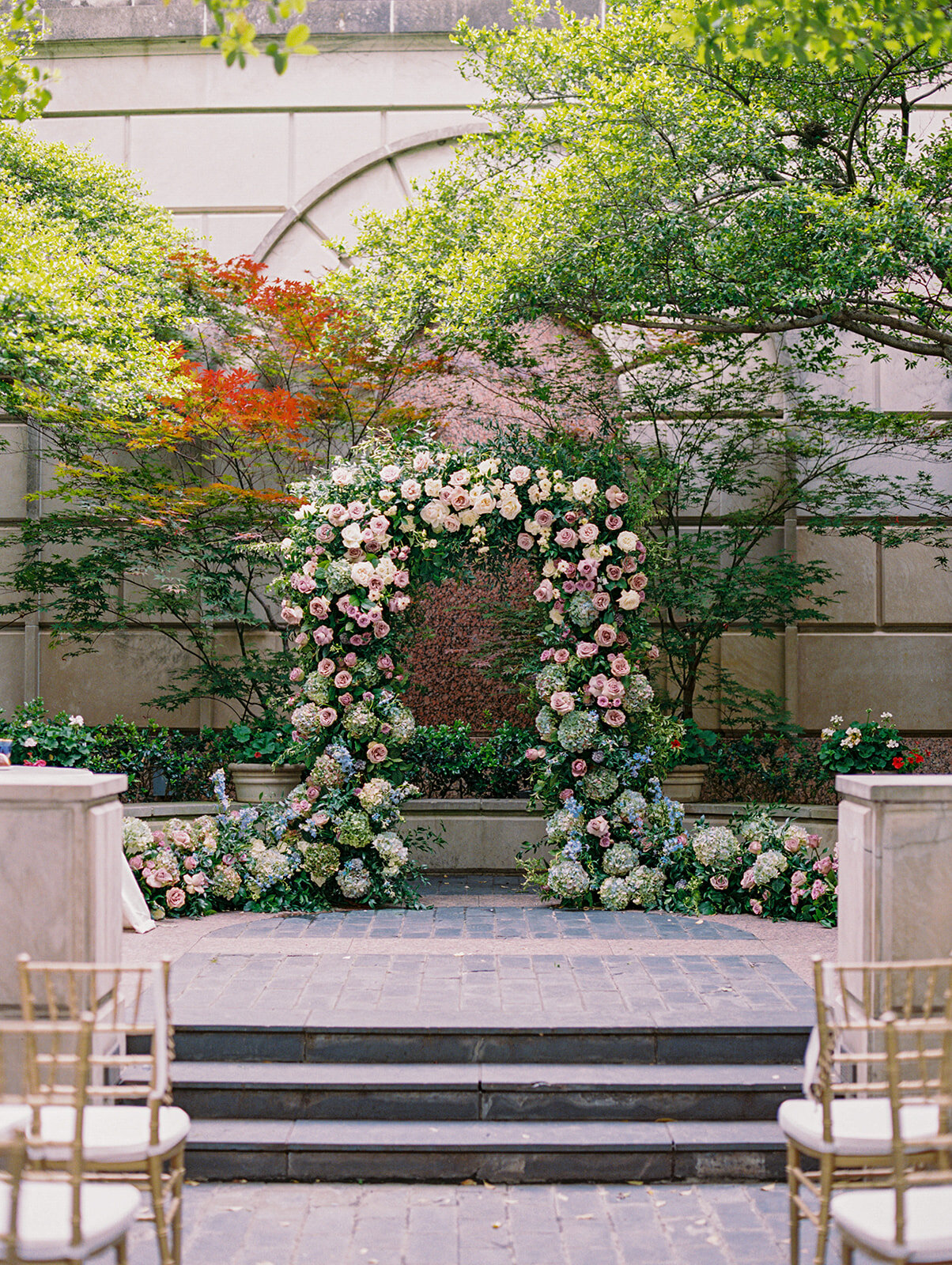 spring dallas wedding outdoor ceremony 