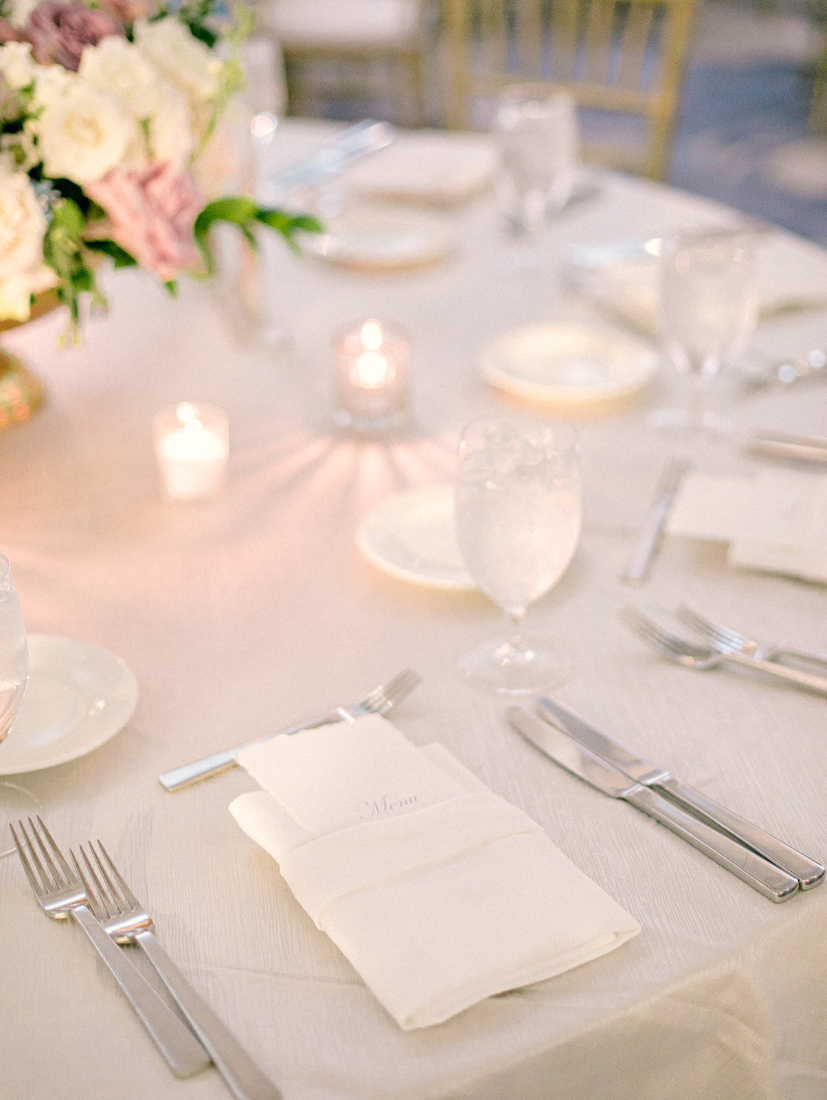 classic white wedding guest table arrangements 