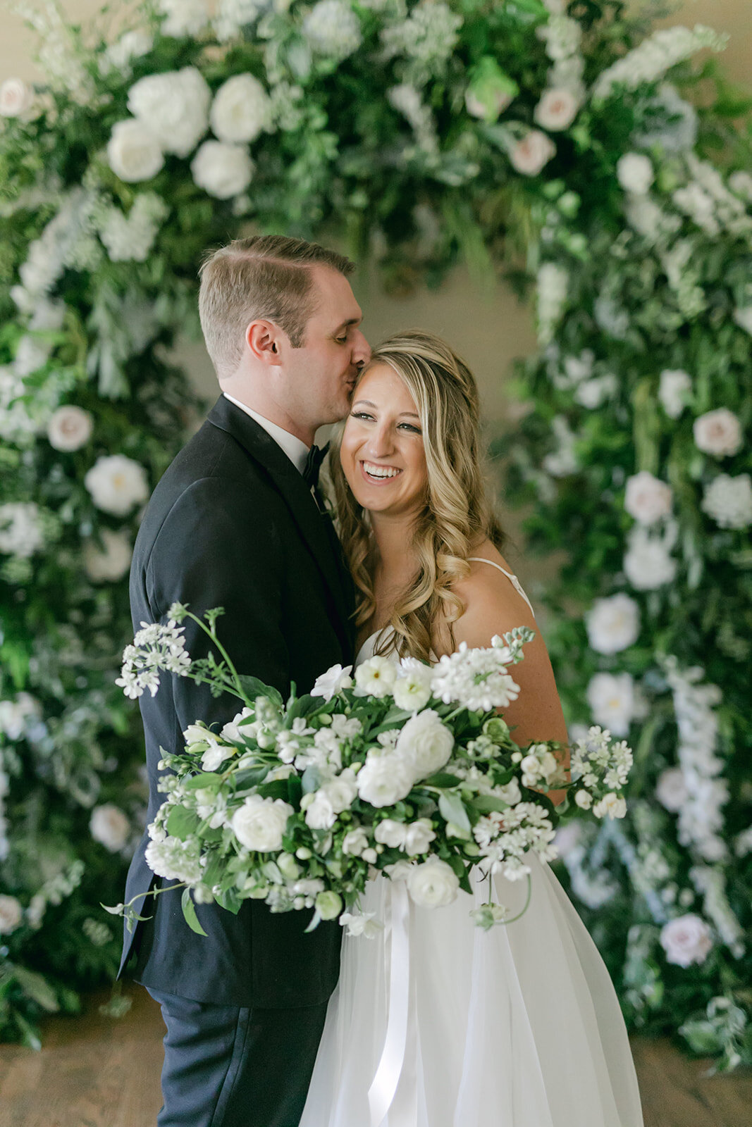 ceremony floral archway indoor wedding ceremony