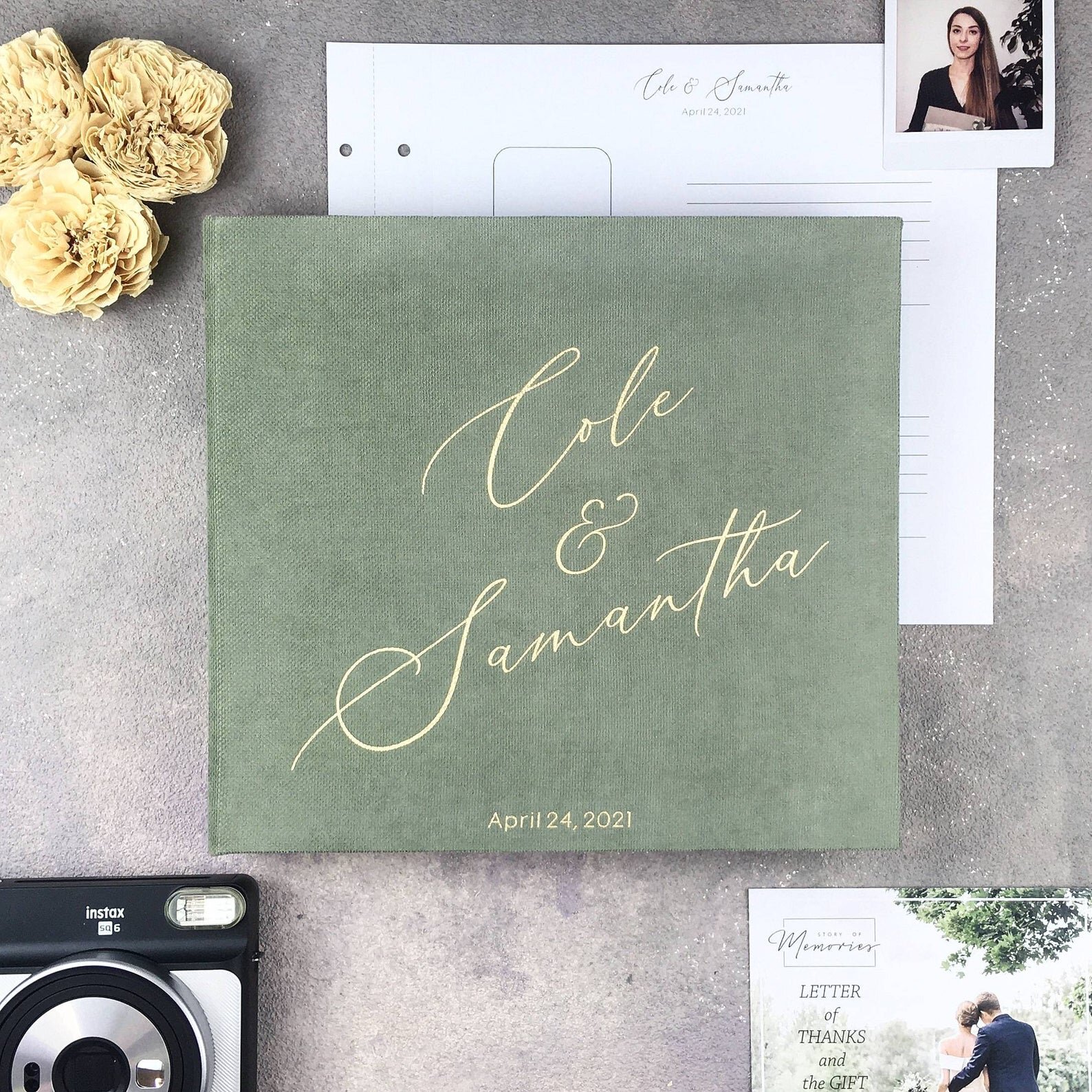 Gold Foil Personalized Guest Book