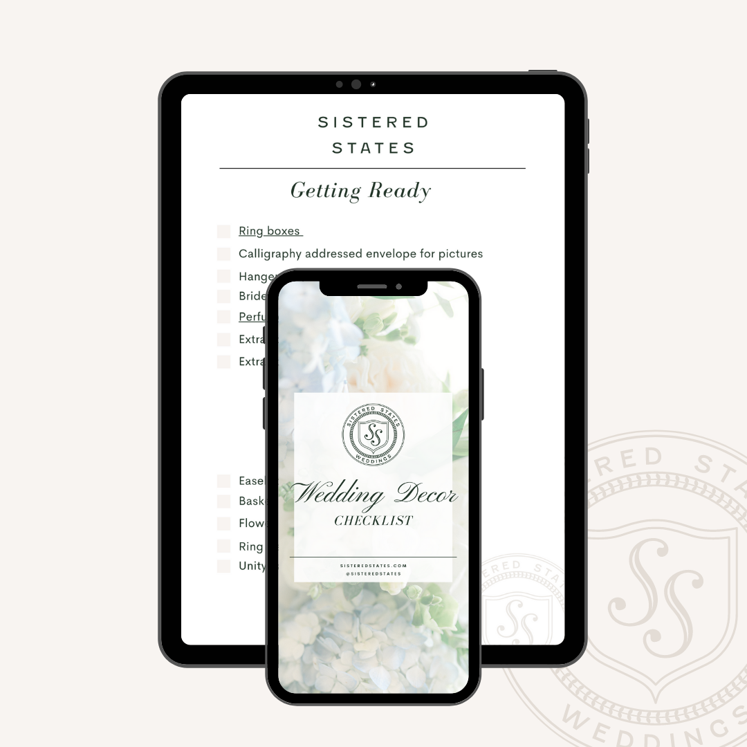Wedding Day Decor Checklist