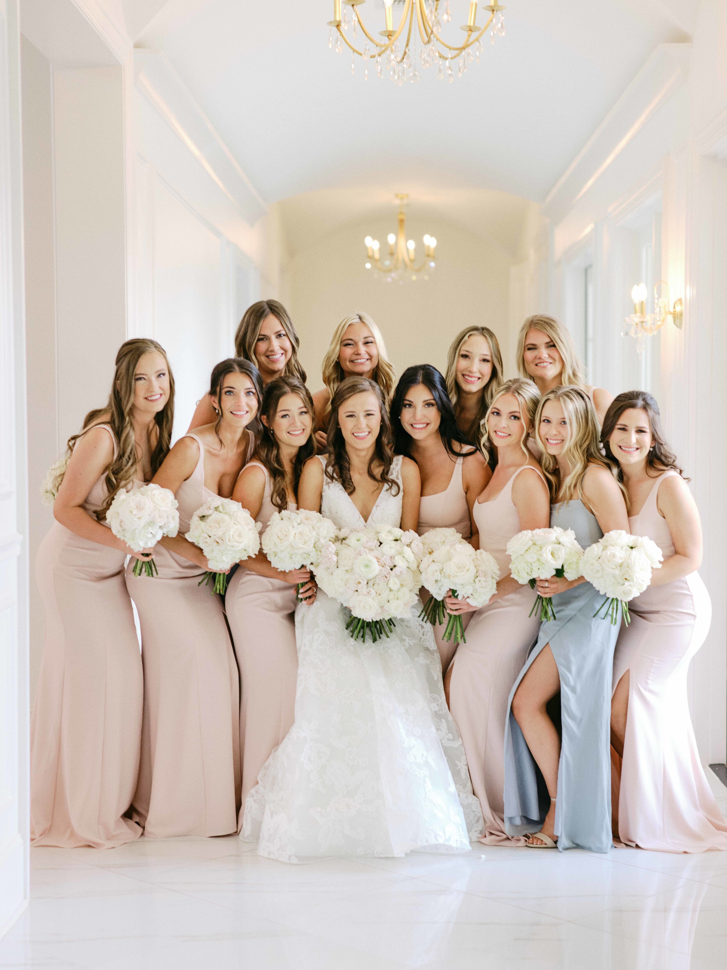 blush pink bridesmaids dresses dallas summer wedding