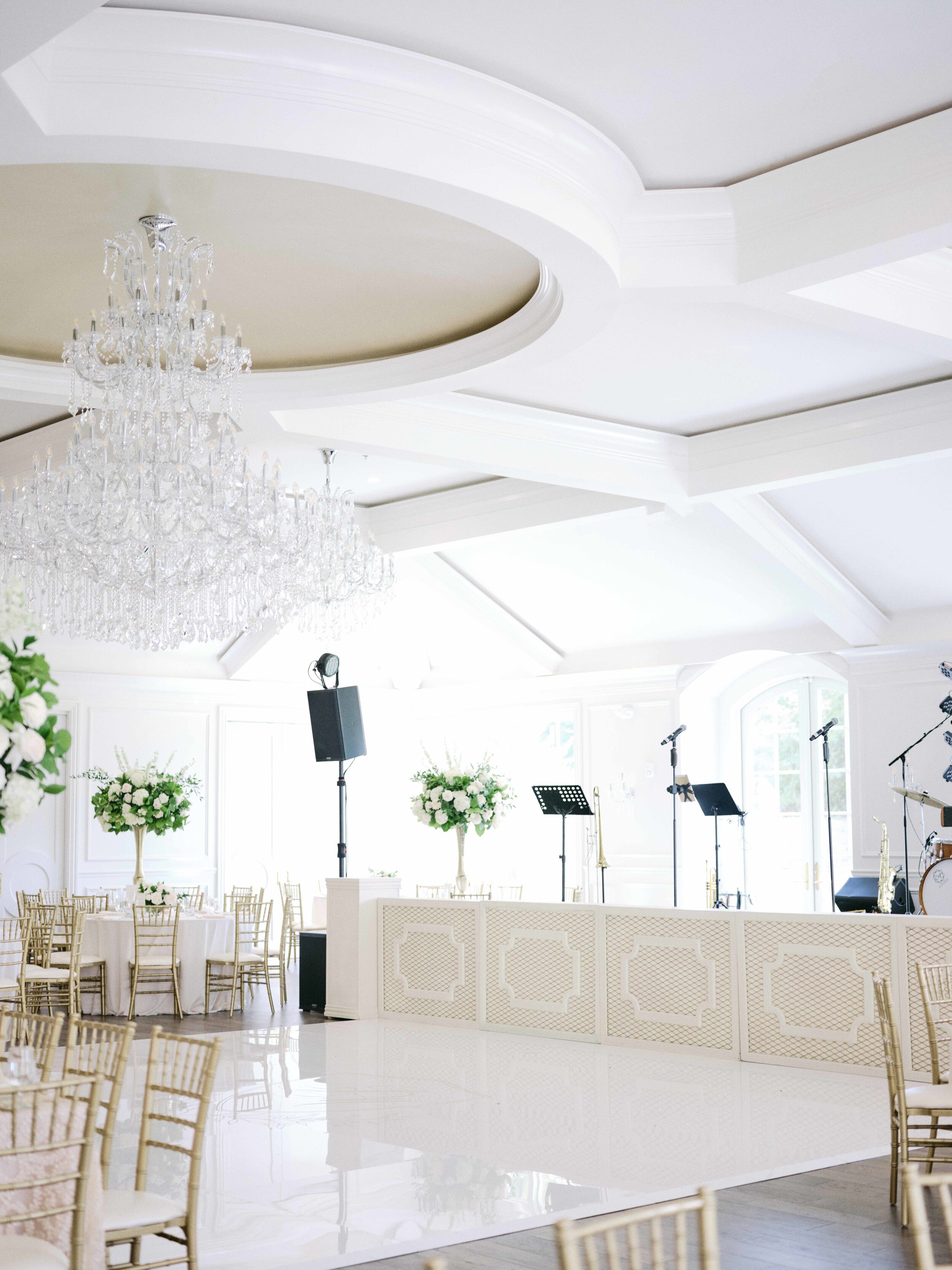 classic ballroom wedding summer dallas white and gold