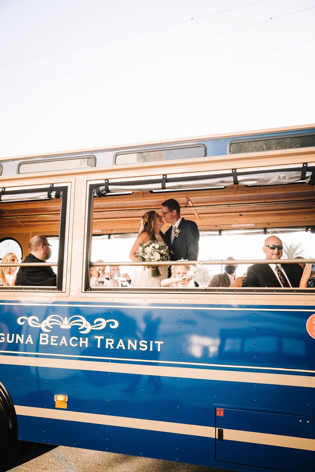 laguna beach wedding trolley