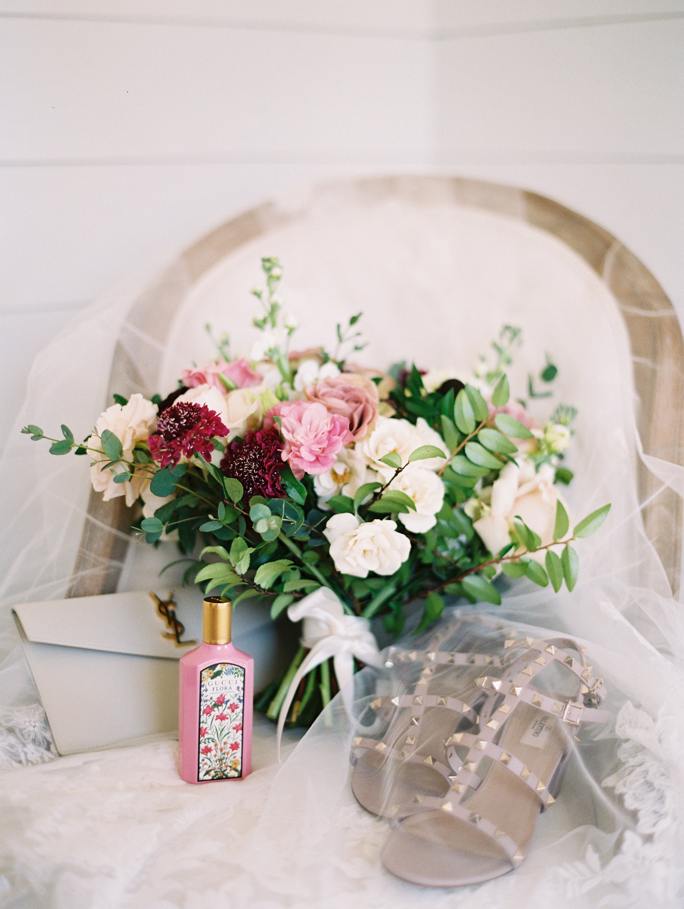 bride jewel tone wedding bouquet details