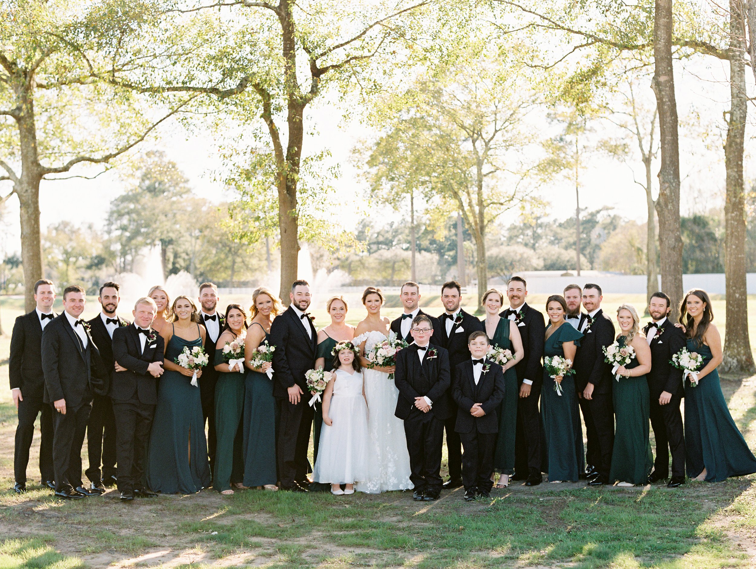 emerald green bridesmaids dresses