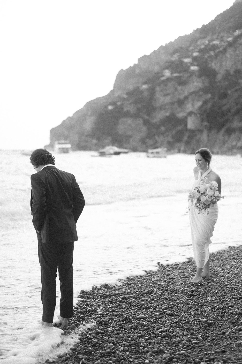 positano beach wedding pictures