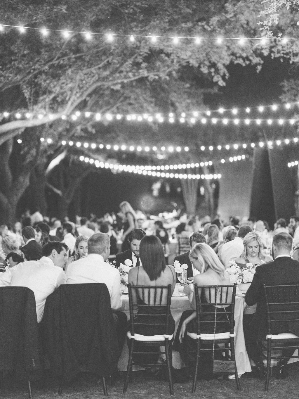 outdoor dinner wedding reception dallas