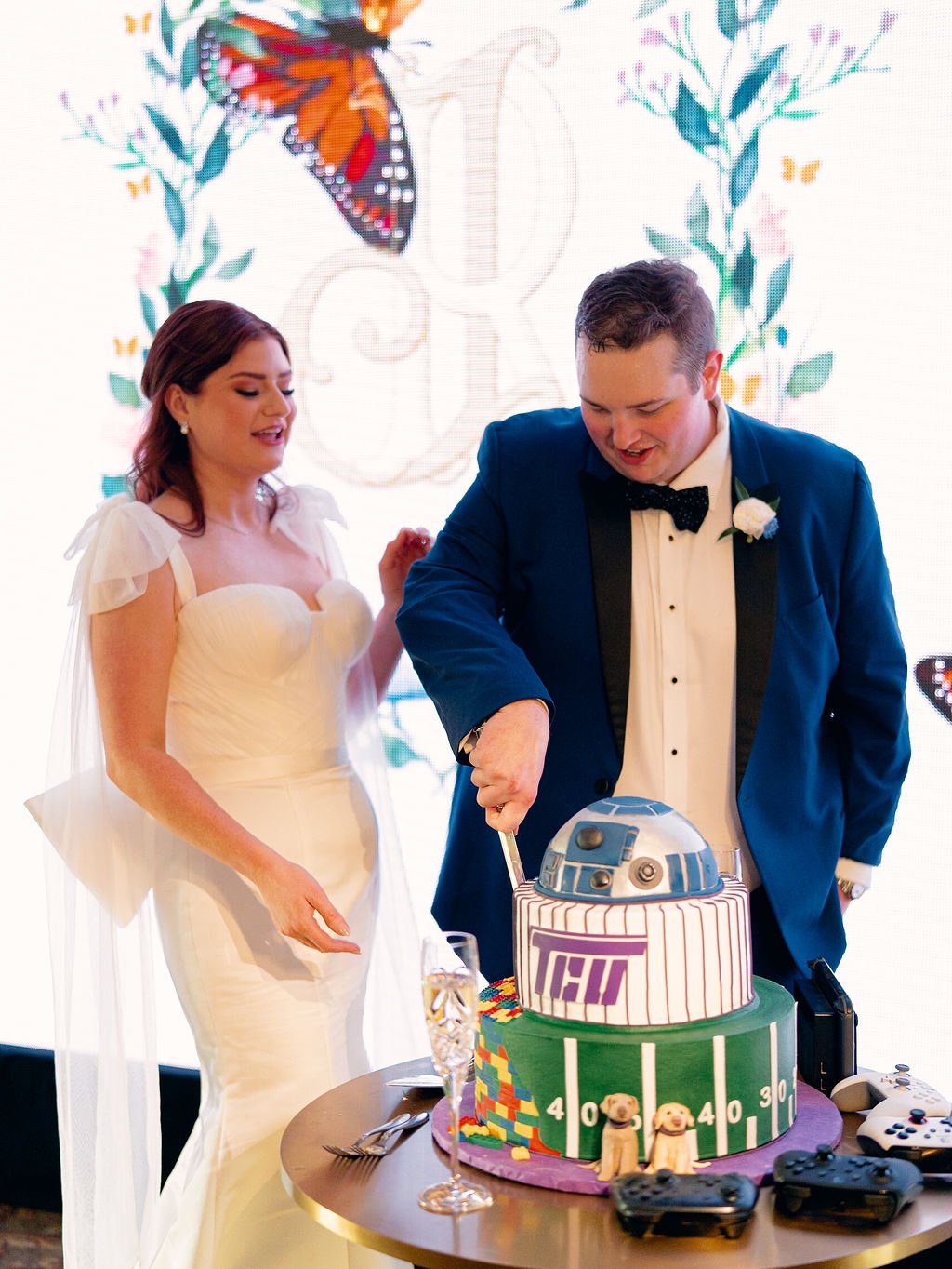 sports theme custom grooms cake