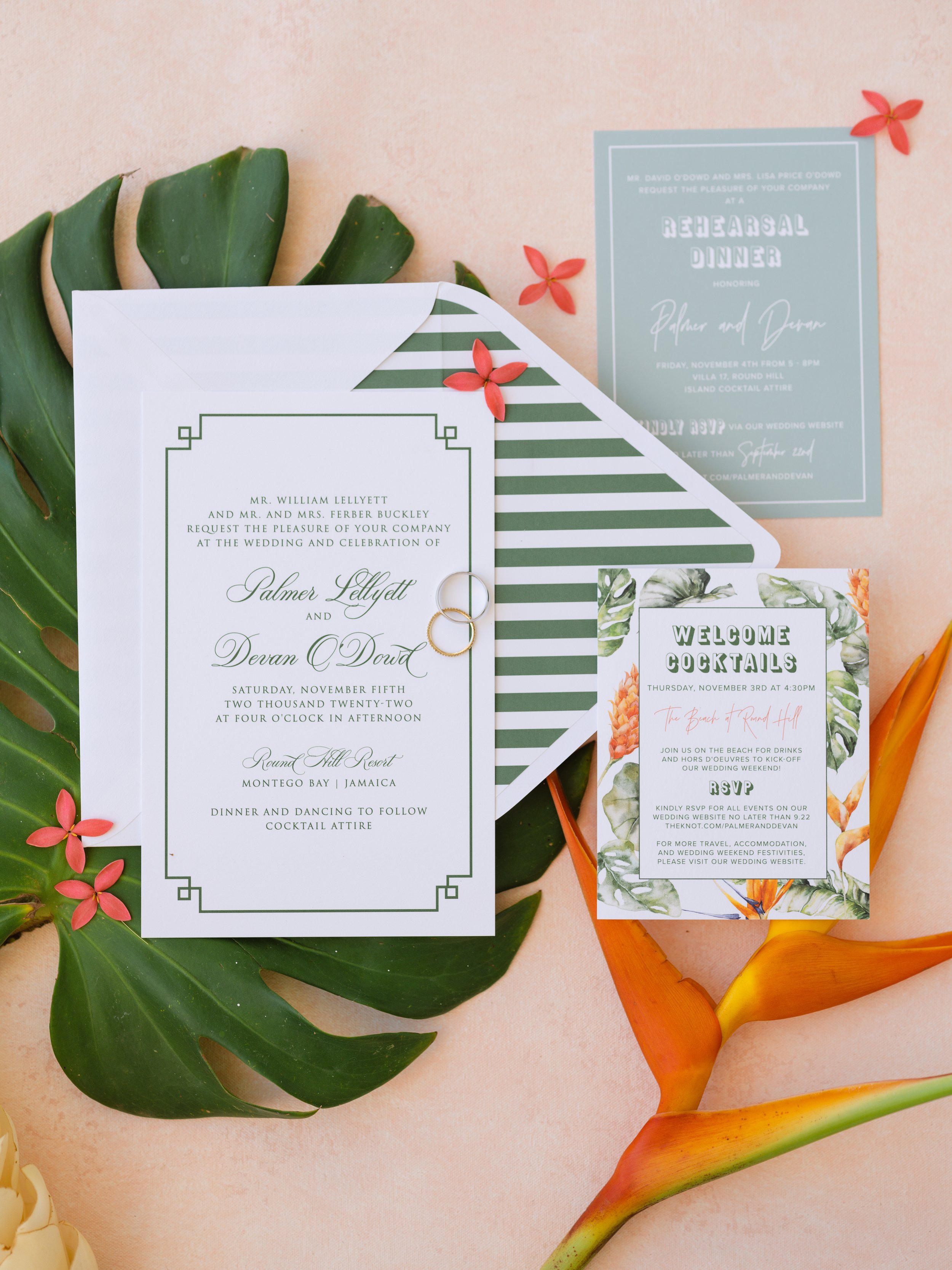tropical wedding invitations jamaica wedding