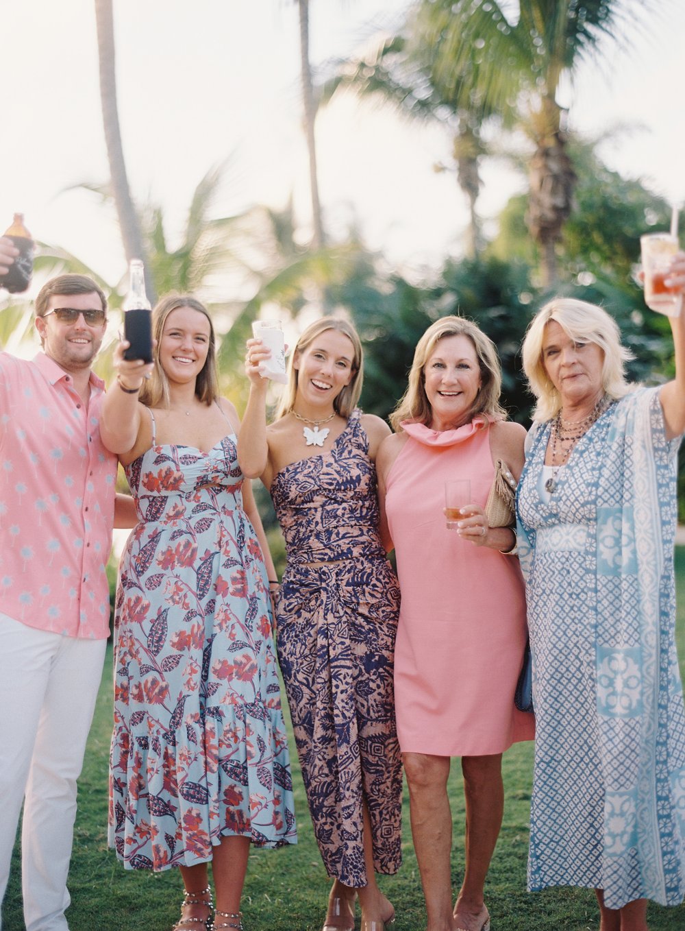 wedding welcome party tropical dresses