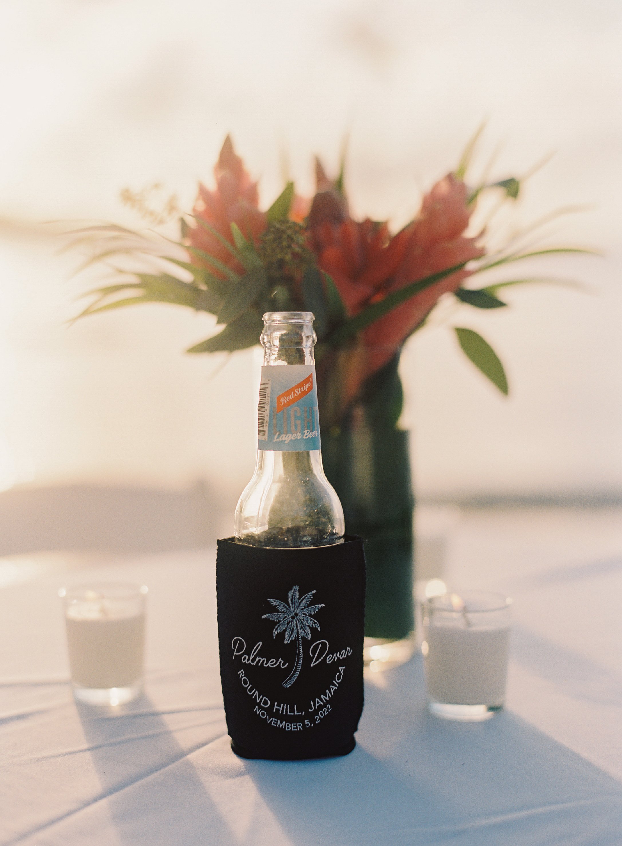 destination wedding custom koozie